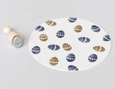 Stempel Osterei Muster 4 mini (Zacken und Streifen) Perlenfischer